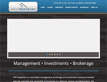 Tablet Screenshot of hill-properties.com